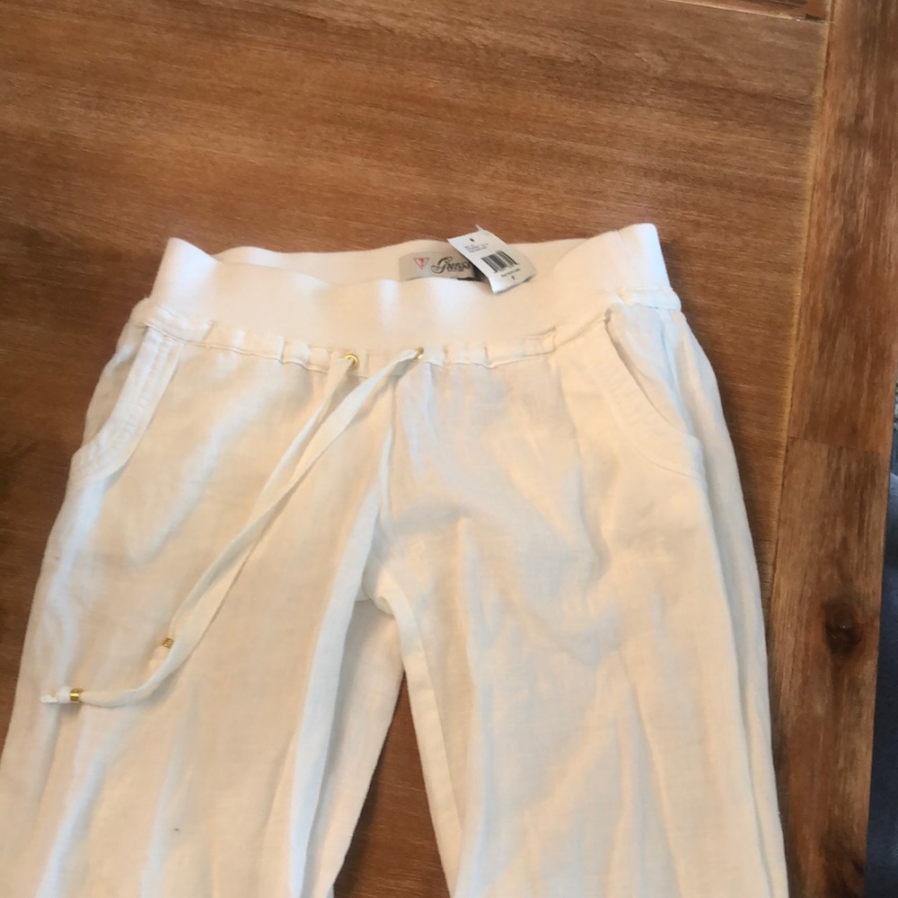 White linen pants new